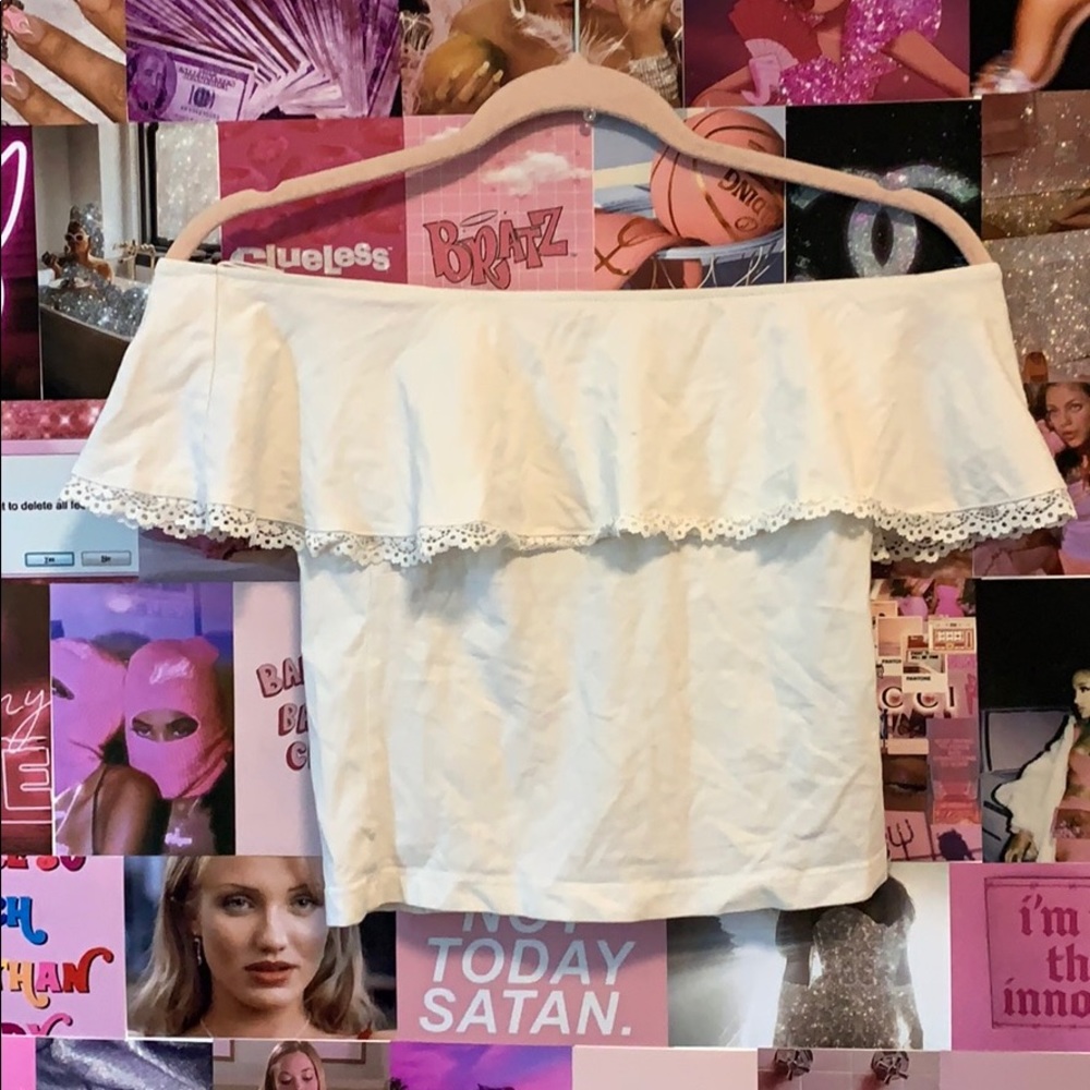 White off the shoulder top